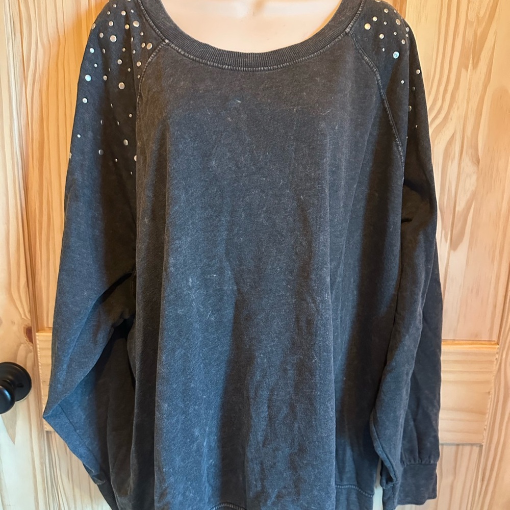 Women's Gray Studded Top Maurices brand